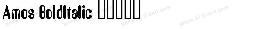 Amos BoldItalic字体转换